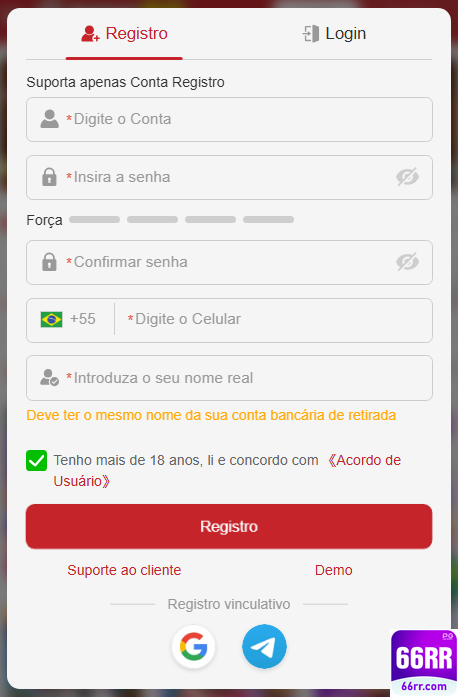 Experiência de Jogos 66rr.com